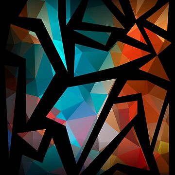 Abstract Polygon Color Background, With Brightly Colored Triangles, And  Overlapping Line Art. Vector Art & Graphics