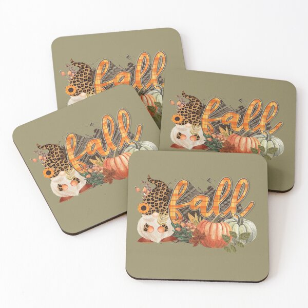 Item preview, Fall Leopard Print Gnome With Pumpkin And Autumn Leaves designed and sold by ChicoryJunction.