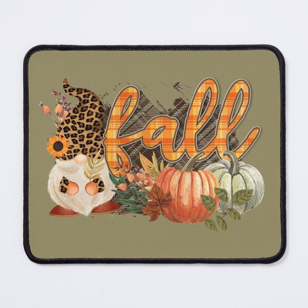 Item preview, Fall Leopard Print Gnome With Pumpkin And Autumn Leaves designed and sold by ChicoryJunction.