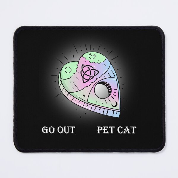 Item preview, Cute Pastel Goth Ouija Planchette - Pet Cat White Text designed and sold by SpookyCupcake.