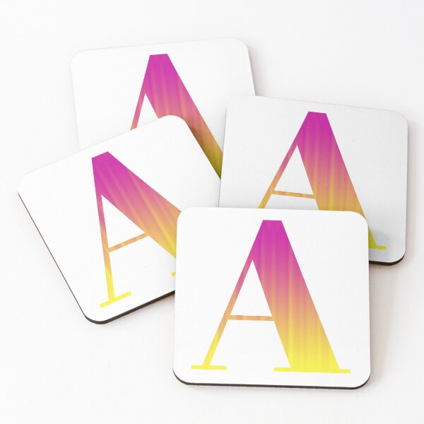 Item preview, Alphabet digital design at "A" letter with the illustrator gradient tool  designed and sold by Trianglegreen.