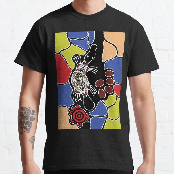 Authentic Aboriginal Art - Platypus Dreaming Classic T-Shirt