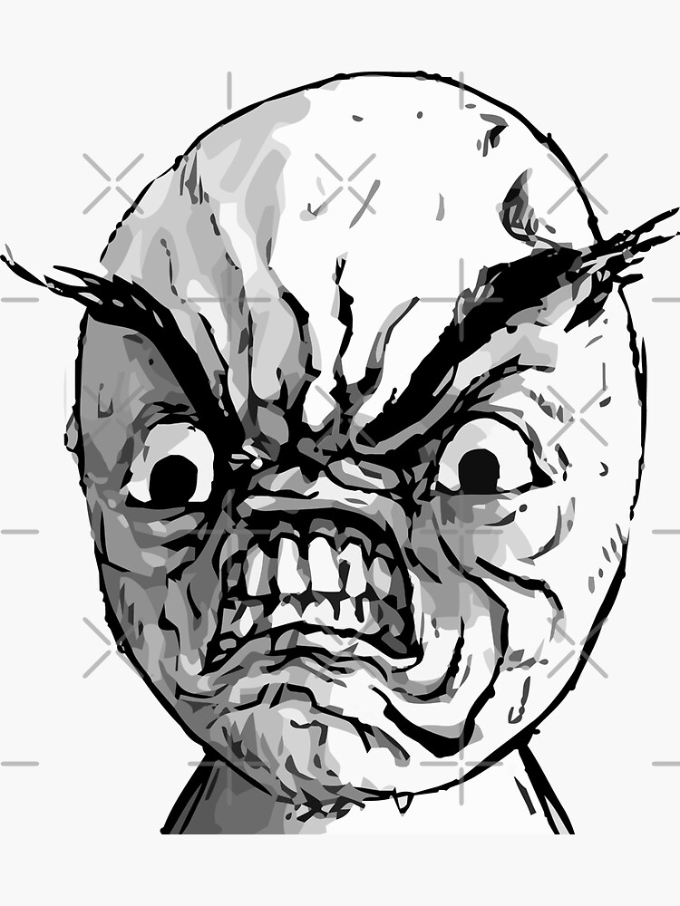 Rage comic Internet meme Face, Horror expression, comics, white