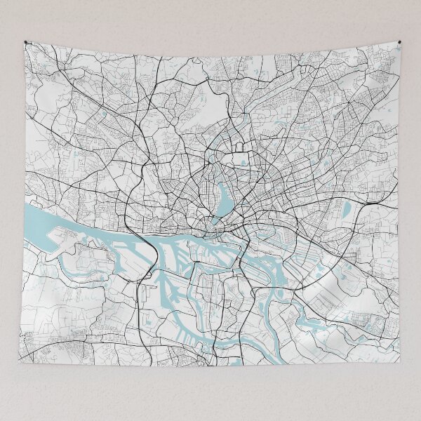 Item preview, Hamburg City Map of Germany - Circle designed and sold by deMAP.