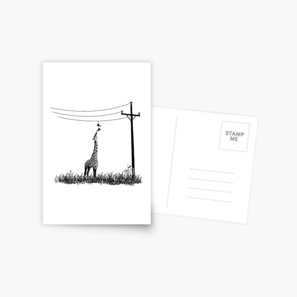 Hungry Hungry Giraffe by Decibel Clothing Postcard