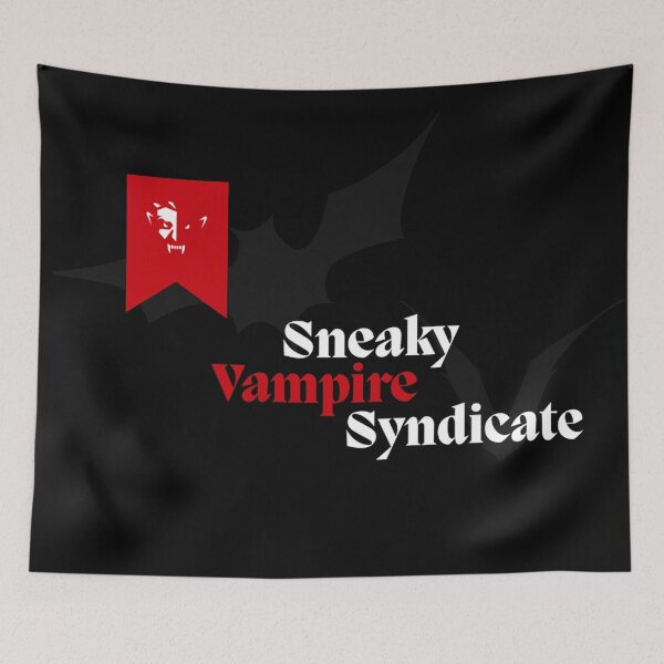 Artikelvorschau, Hinterhältiges Vampire Syndicate-Logo und Fledermäuse entworfen und verkauft von Sneaky Vampire Syndicate.