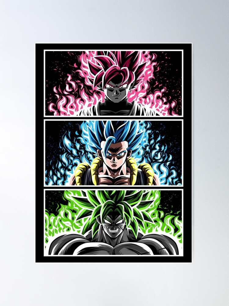 Goku, Vegeta, broly dbs Poster for Sale by Yashdusane