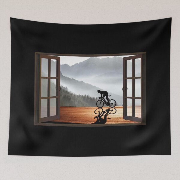 Item preview, Mountain Bike Mtb - Mountain Biking Mtb - Mountain Biker Window  designed and sold by SockaArt1.