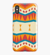 Mirrored shapes in retro colors iPhone Case
