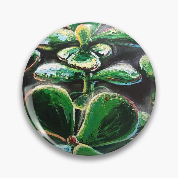 Item preview, Jade Plant Palette Knife Painting designed and sold by Daniel Swain Creations.