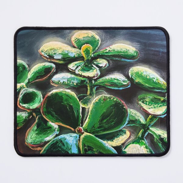 Item preview, Jade Plant Palette Knife Painting designed and sold by Daniel Swain Creations.