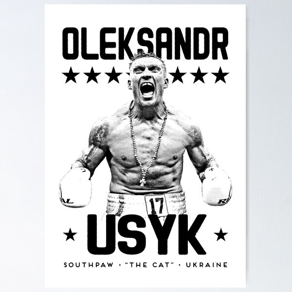 Item preview, Oleksandr "The Cat" Usyk vintage boxing poster designed and sold by gerardgraphics.