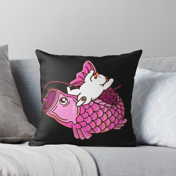 Item preview, Cat and Pink Koinobori designed and sold by Kimprut.