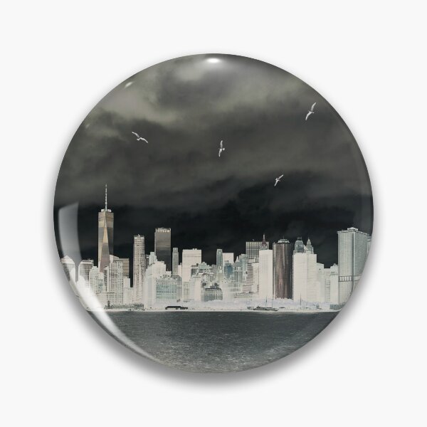 Item preview, atmospheric Manhattan skyline, black and white photography for architects designed and sold by Mauswohn.