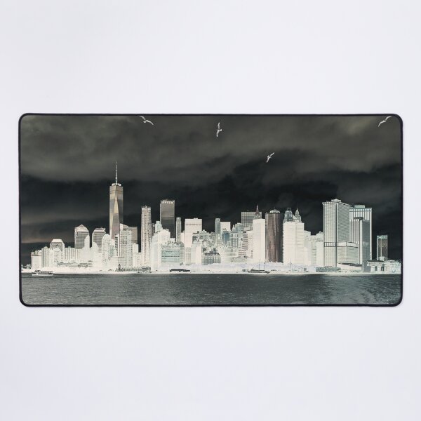 Aperçu de l'œuvre Horizon atmosphérique de Manhattan, photographie en noir et blanc pour les architectes créée et vendue par Mauswohn.