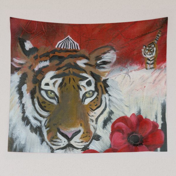 Item preview, Red Circus Tiger Poppy designed and sold by MyraLynneArt.