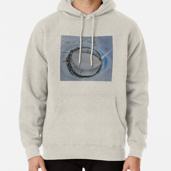 Peace Bridge Panorama - River Foyle, Derry Pullover Hoodie