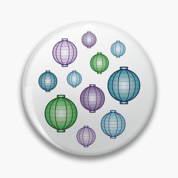 Item preview, Lanterns | Mid Autumn Festival | Green Purple Blue | White designed and sold by Wintre2.