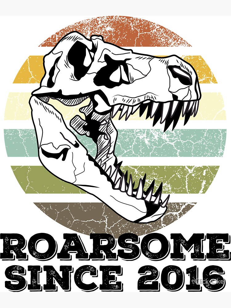 Cute Dinosaur Roarsome 7th Birthday Card