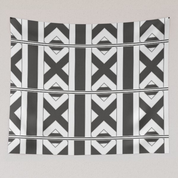Item preview, White and Steel Gray Geometrically Abstract designed and sold by PharrisArt.