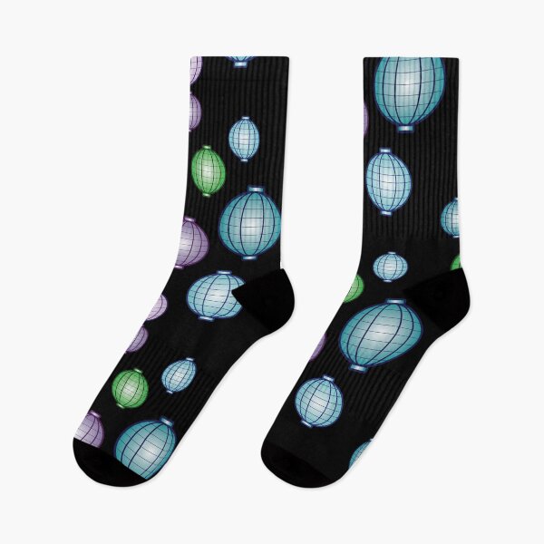 Item preview, Lanterns | Mid Autumn Festival | Green Purple Blue | Black designed and sold by Wintre2.