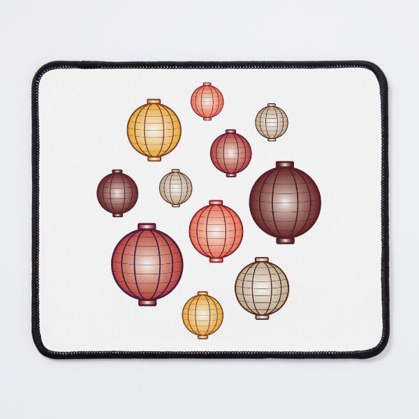 Item preview, Lanterns | Mid Autumn Festival | Maroon Orange Gray | White designed and sold by Wintre2.