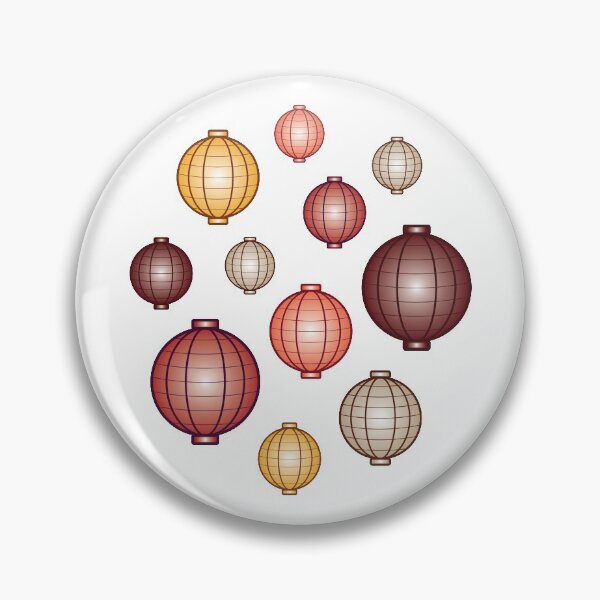 Item preview, Lanterns | Mid Autumn Festival | Maroon Orange Gray | White designed and sold by Wintre2.