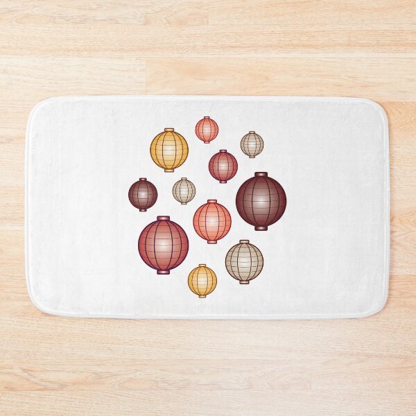 Item preview, Lanterns | Mid Autumn Festival | Maroon Orange Gray | White designed and sold by Wintre2.