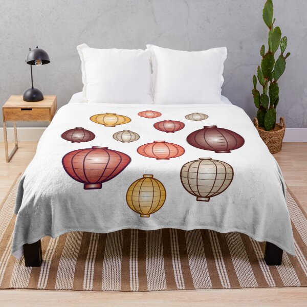 Item preview, Lanterns | Mid Autumn Festival | Maroon Orange Gray | White designed and sold by Wintre2.
