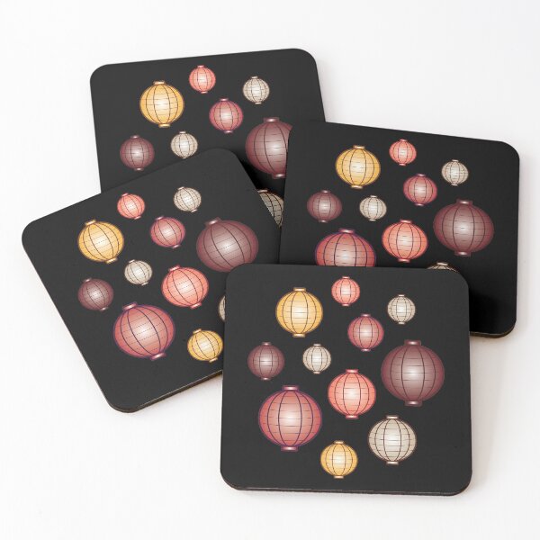 Item preview, Lanterns | Mid Autumn Festival | Maroon Orange Gray | Black designed and sold by Wintre2.