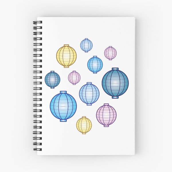 Item preview, Lanterns | Mid Autumn Festival | Blue Yellow Pink | White designed and sold by Wintre2.
