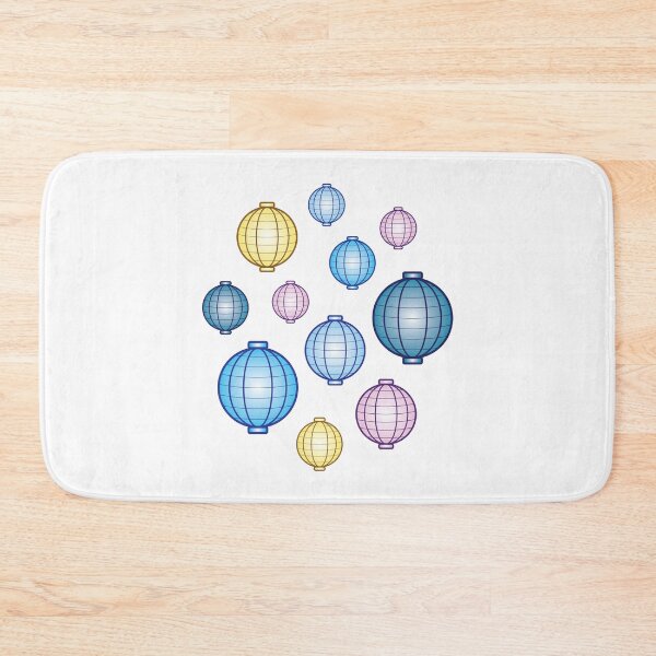 Item preview, Lanterns | Mid Autumn Festival | Blue Yellow Pink | White designed and sold by Wintre2.