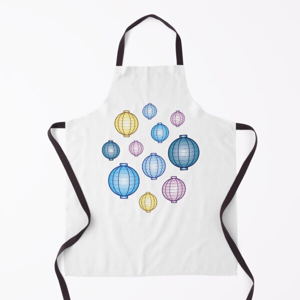 Item preview, Lanterns | Mid Autumn Festival | Blue Yellow Pink | White designed and sold by Wintre2.