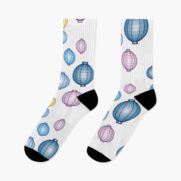 Item preview, Lanterns | Mid Autumn Festival | Blue Yellow Pink | White designed and sold by Wintre2.