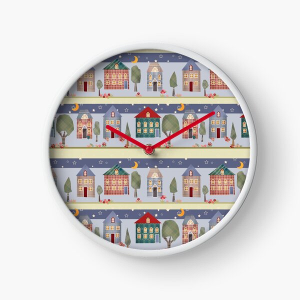 Item preview, Kids patchwork seamless pattern with houses and trees designed and sold by fuzzyfox.