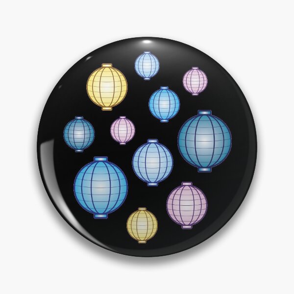 Item preview, Lanterns | Mid Autumn Festival | Blue Yellow Pink | Black designed and sold by Wintre2.
