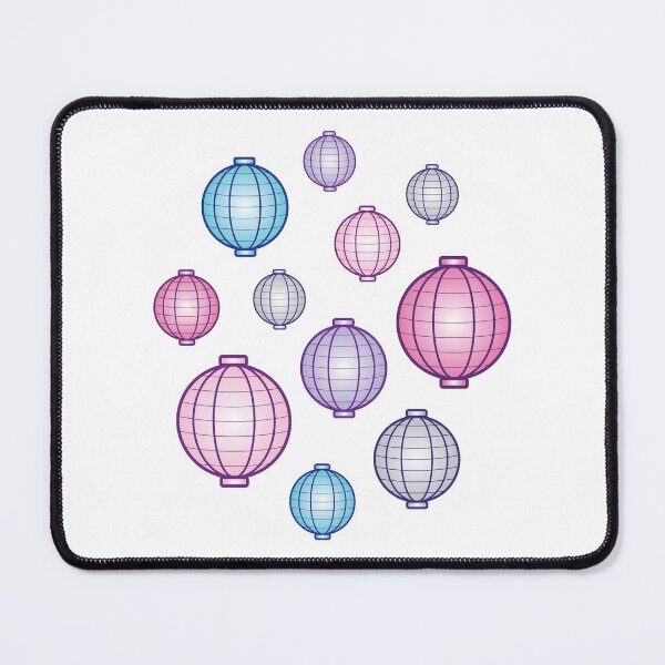 Item preview, Lanterns | Mid Autumn Festival | Blue Pink Purple | White designed and sold by Wintre2.