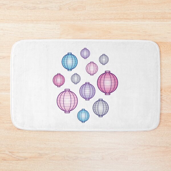 Item preview, Lanterns | Mid Autumn Festival | Blue Pink Purple | White designed and sold by Wintre2.