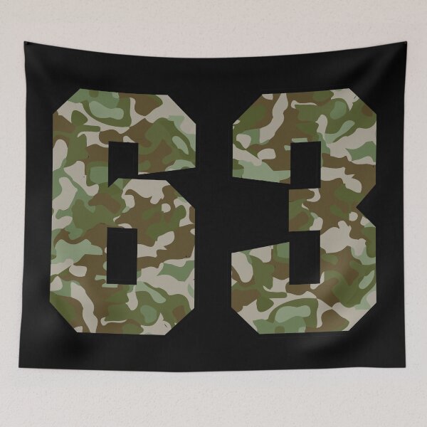 Item preview, Army Camo Number Sixty-three Veteran Lucky Number 63 designed and sold by Urosek.