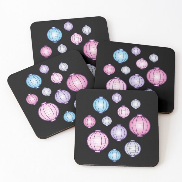 Item preview, Lanterns | Mid Autumn Festival | Blue Pink Purple | Black designed and sold by Wintre2.