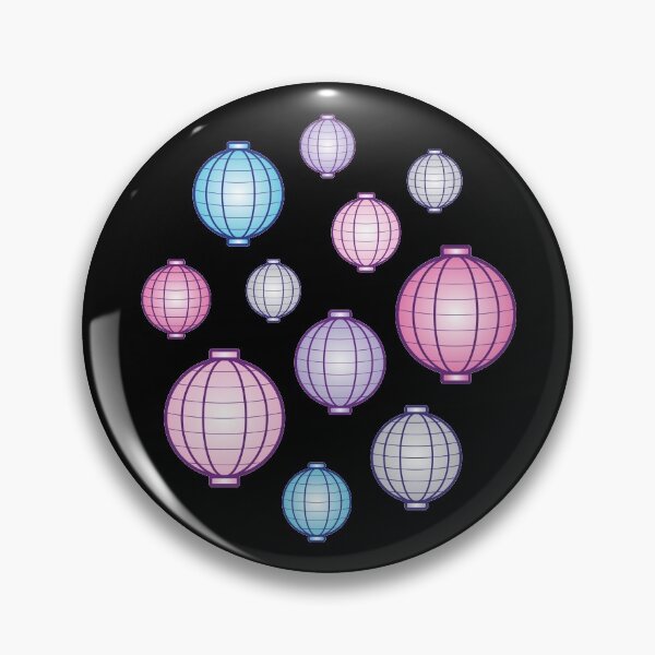 Item preview, Lanterns | Mid Autumn Festival | Blue Pink Purple | Black designed and sold by Wintre2.