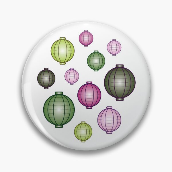 Item preview, Lanterns | Mid Autumn Festival | Pink Green | White designed and sold by Wintre2.