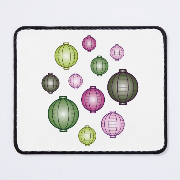 Item preview, Lanterns | Mid Autumn Festival | Pink Green | White designed and sold by Wintre2.