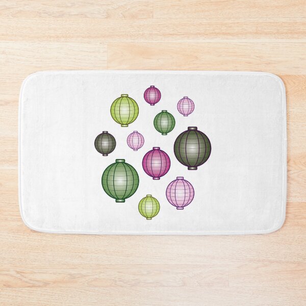 Item preview, Lanterns | Mid Autumn Festival | Pink Green | White designed and sold by Wintre2.