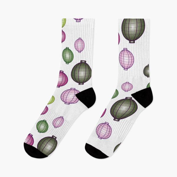 Item preview, Lanterns | Mid Autumn Festival | Pink Green | White designed and sold by Wintre2.