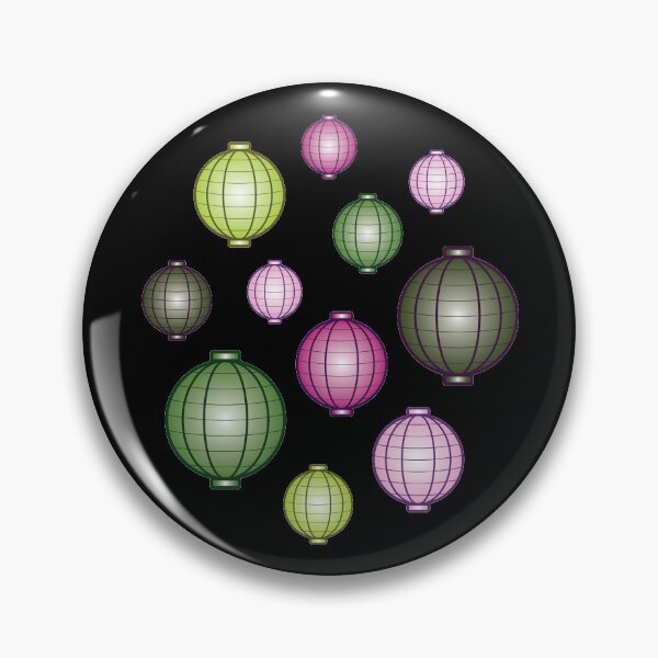 Item preview, Lanterns | Mid Autumn Festival | Pink Green | Black designed and sold by Wintre2.