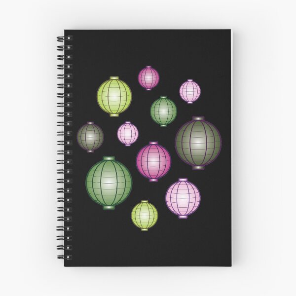 Item preview, Lanterns | Mid Autumn Festival | Pink Green | Black designed and sold by Wintre2.