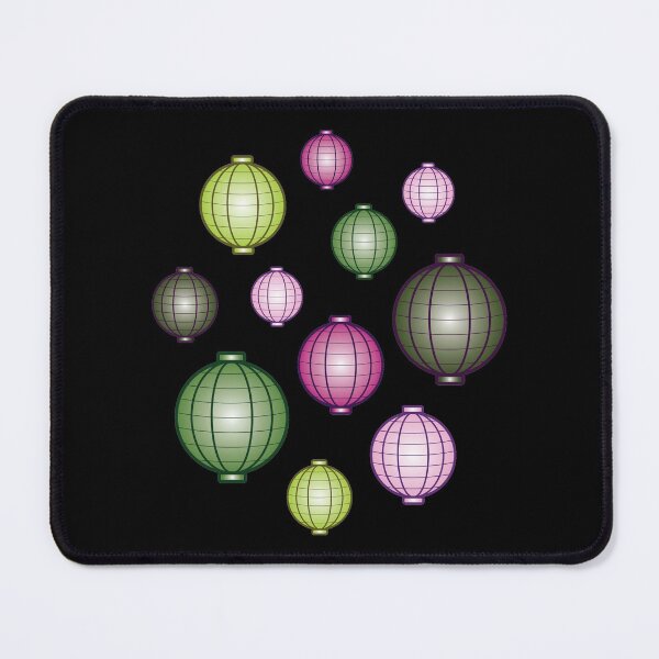 Item preview, Lanterns | Mid Autumn Festival | Pink Green | Black designed and sold by Wintre2.