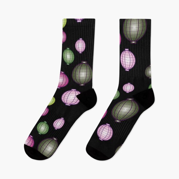 Item preview, Lanterns | Mid Autumn Festival | Pink Green | Black designed and sold by Wintre2.