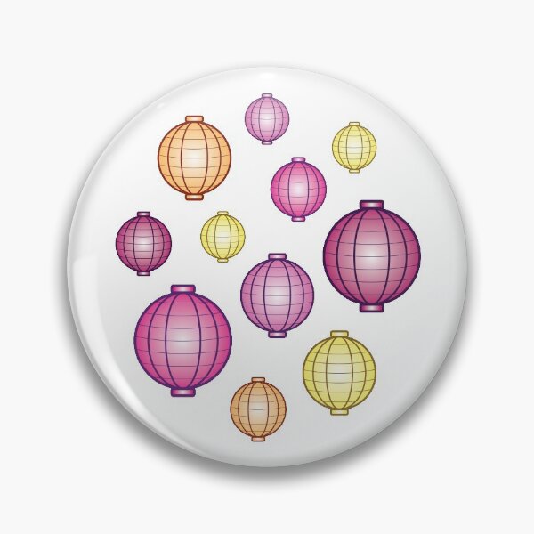 Item preview, Lanterns | Mid Autumn Festival | Pink Orange Yellow | White designed and sold by Wintre2.
